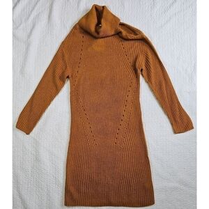 NWT Moral Fiber Cold Shoulder Turtle Neck Long Knit Sweater